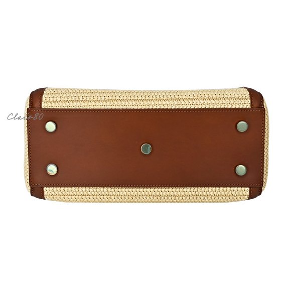 Saint Laurent Monogram Baby Cabas Raffia Satchel - Picture 4 of 8